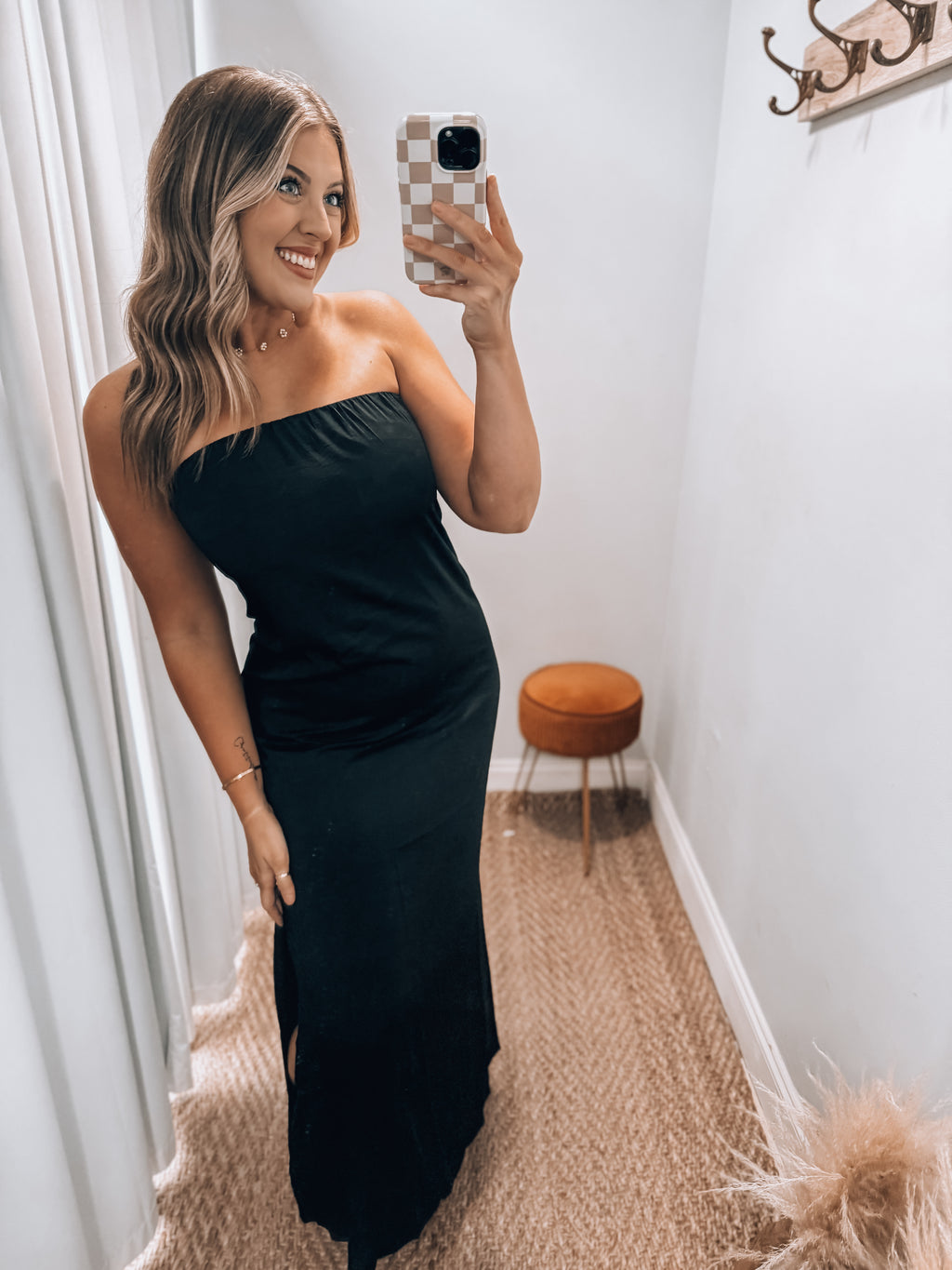 Black Strapless Maxi