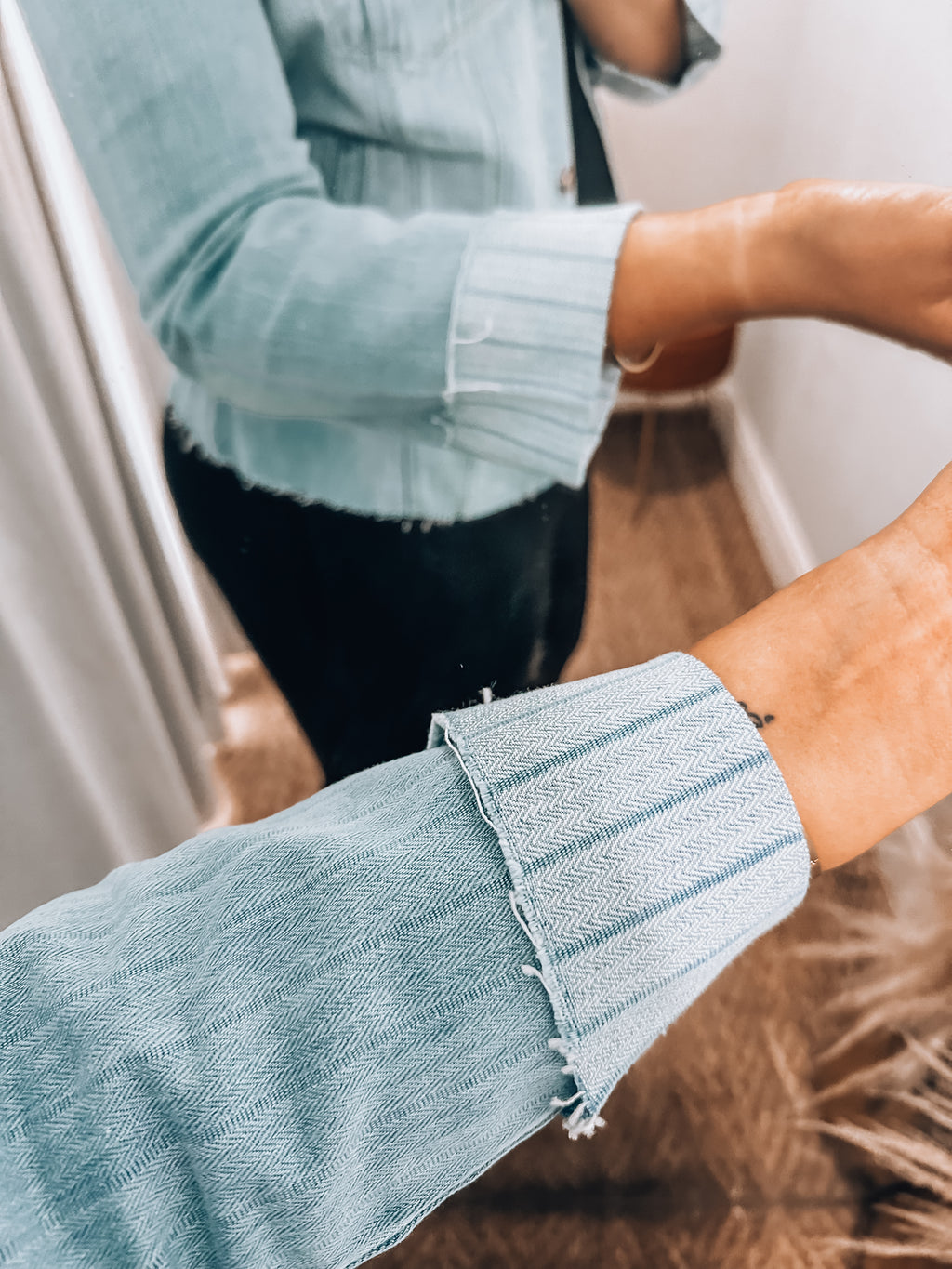 Liverpool Frayed Denim Jacket