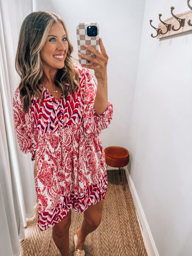 Emmy Abstract Mini Dress