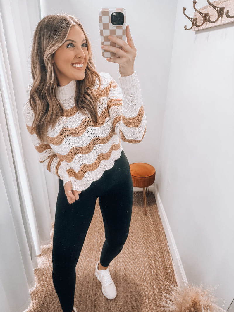 Scallop Knit Sweater