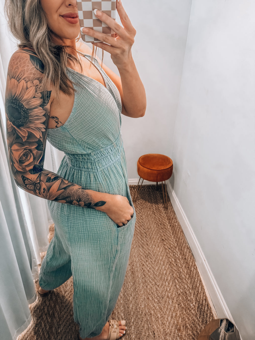Paisly Jumpsuit | Sage