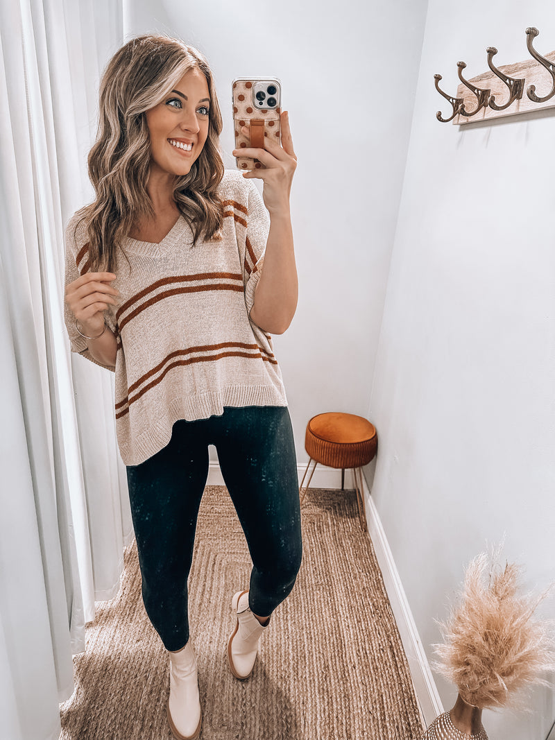 Stripe Sweater Top