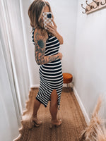 Isla Striped Midi Dress