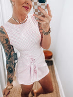 Kingsley Gingham Athletic Romper