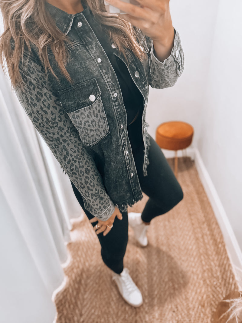 Cheetah Denim Jacket