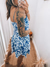 Tropical Blue Mini Dress