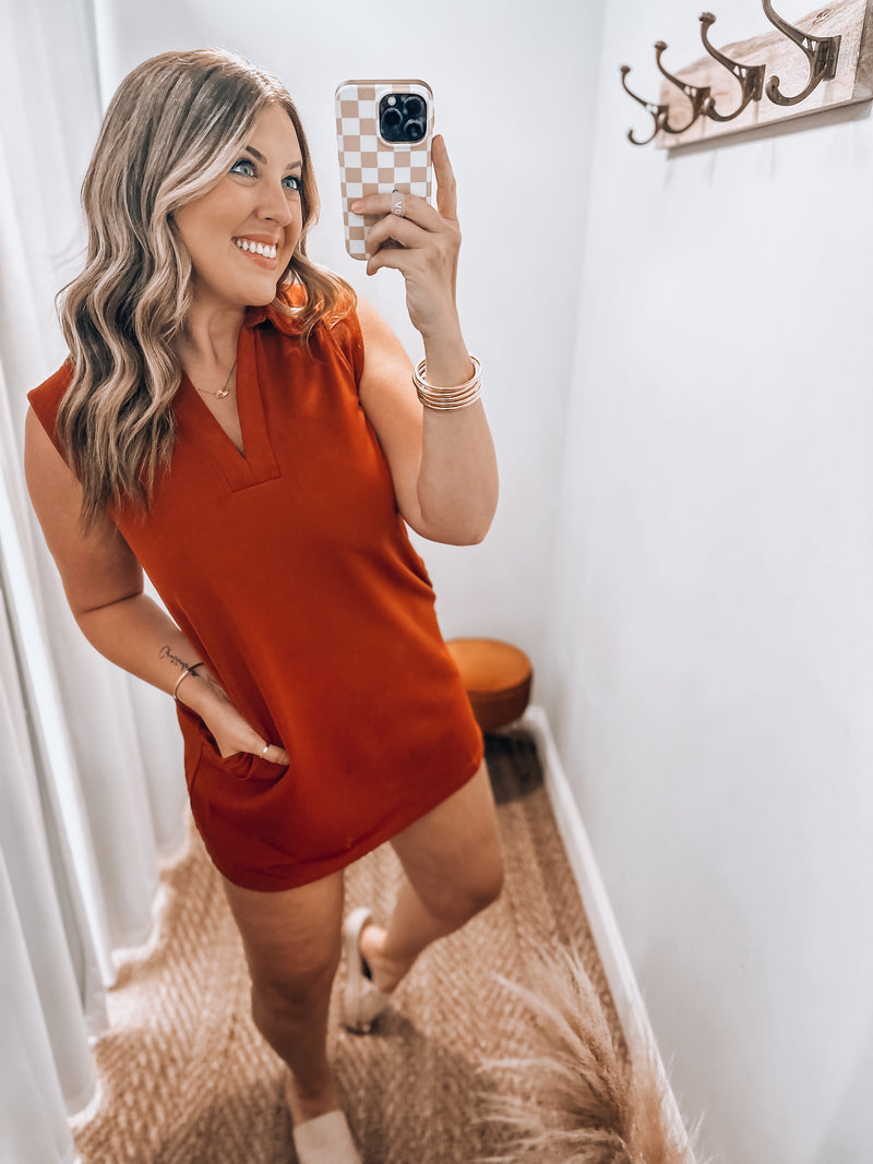 On The Go Dress (Rust)