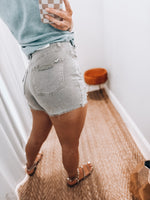Olive Denim Shorts