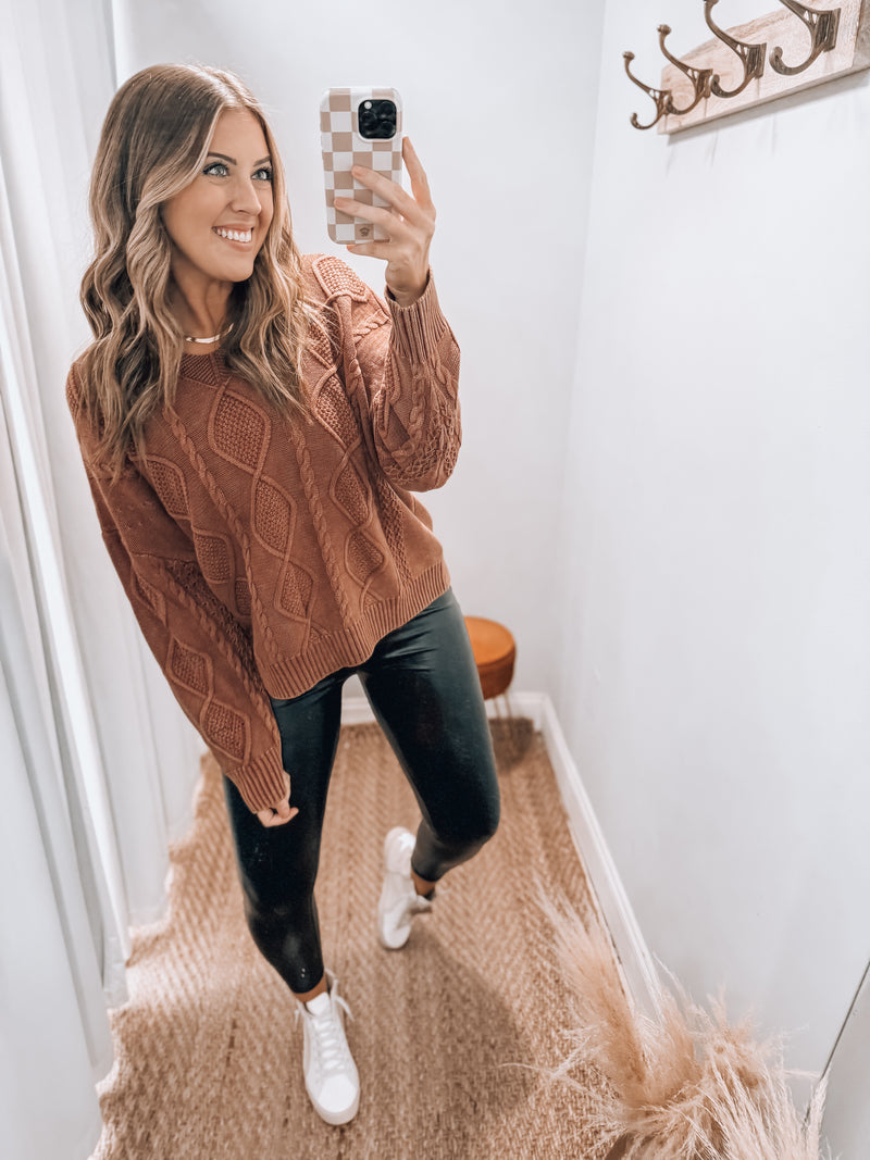 Cable Knit Sweater Top