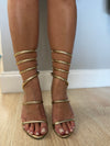 Gold Wrap Heels