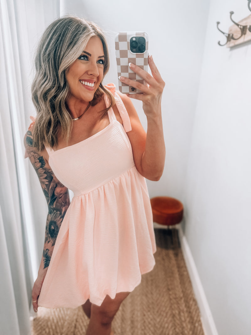 Pink Bubble Hem Dress