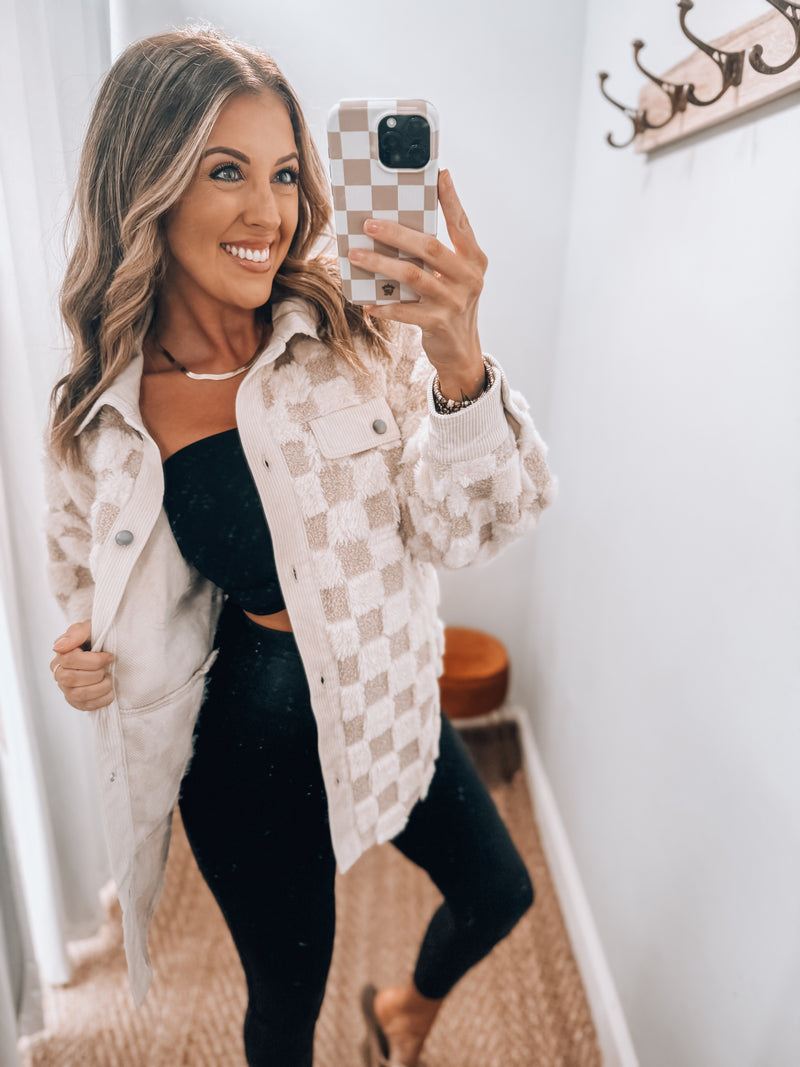 Plush Checkered Shacket