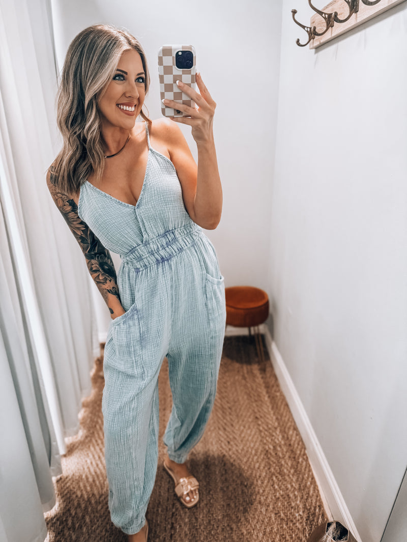 Paisly Jumpsuit | Blue