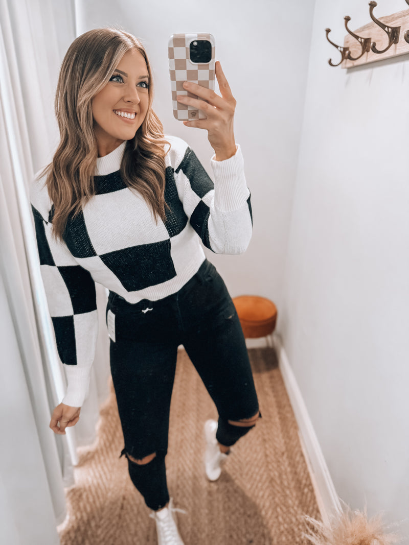 Harper Checkered Sweater