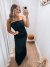 Black Strapless Maxi