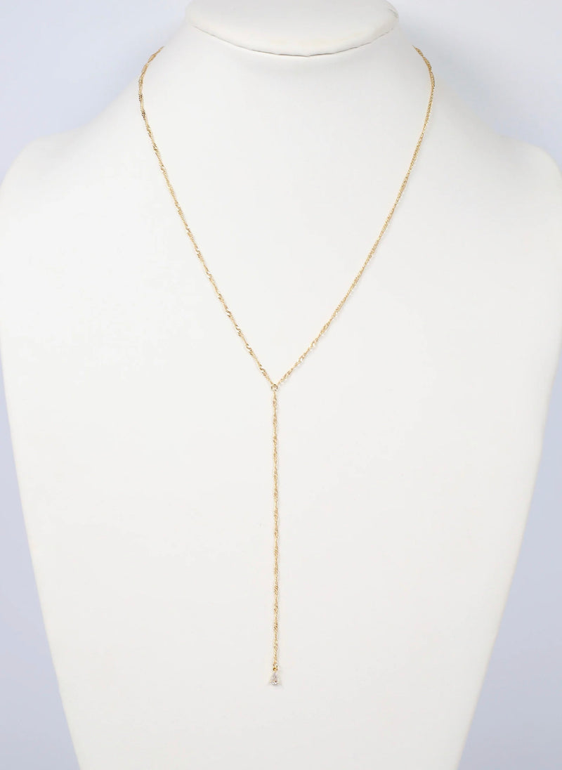 Ansley Y Necklace | Gold