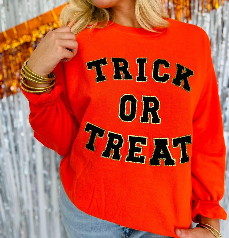 Trick Or Treat Patch Sweater