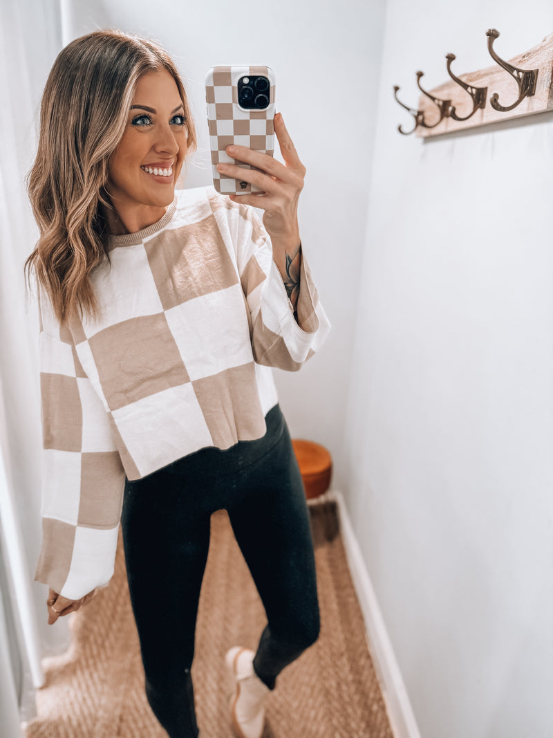 Sarah Checkered Sweater