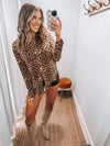 Taupe Leopard Button Up