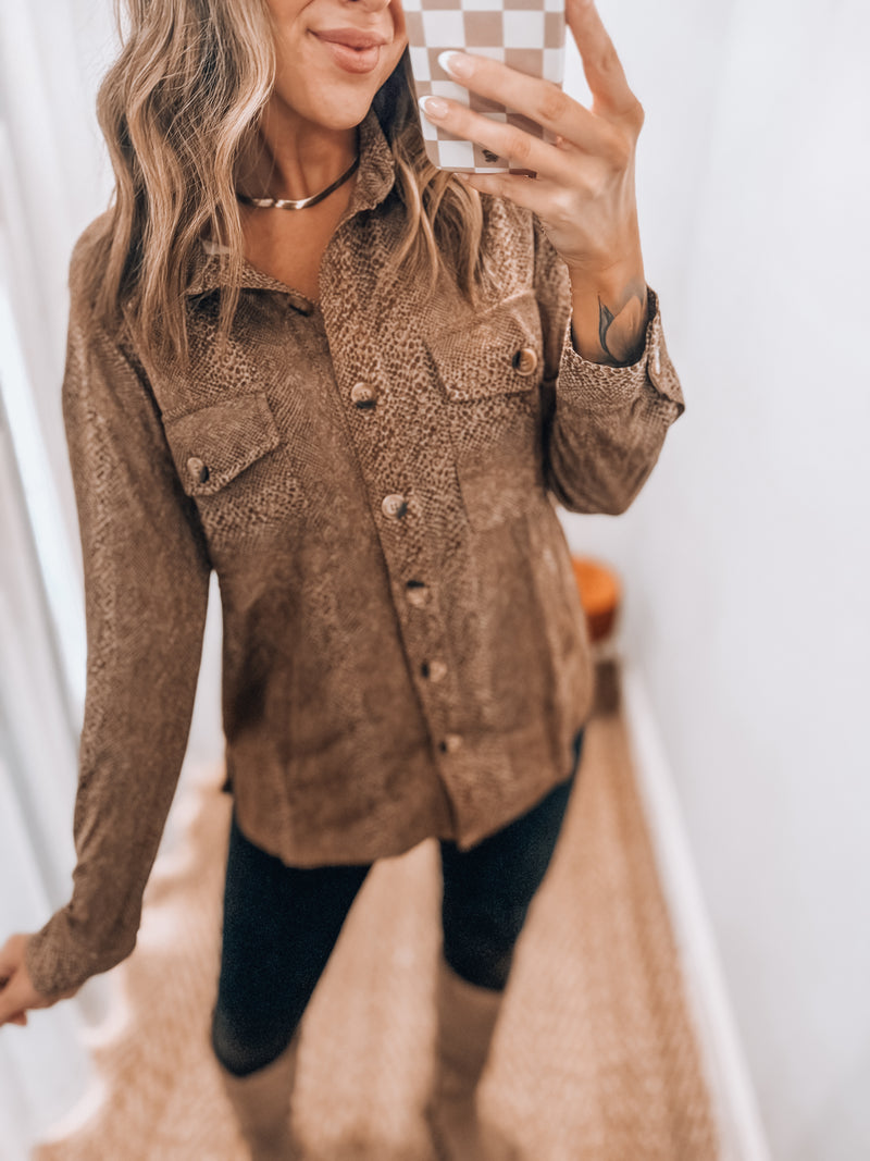 Snake Skin Shacket