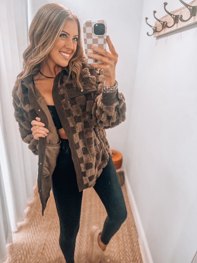 Espresso Checkered Shacket