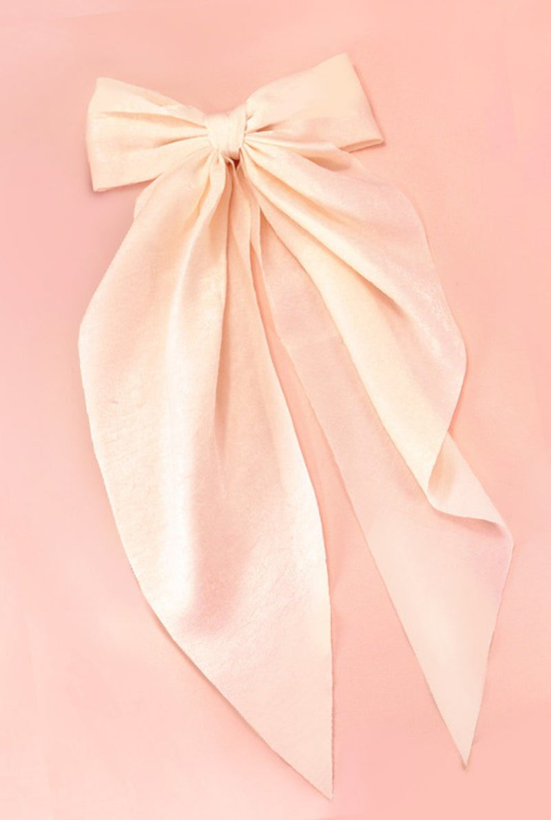 Ribbon Hair Clip - Blush | Ivory | Black