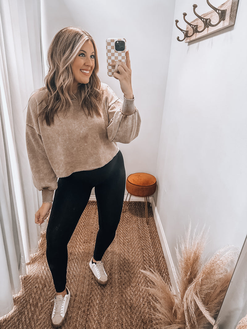 Cropped Pullover (Mocha)
