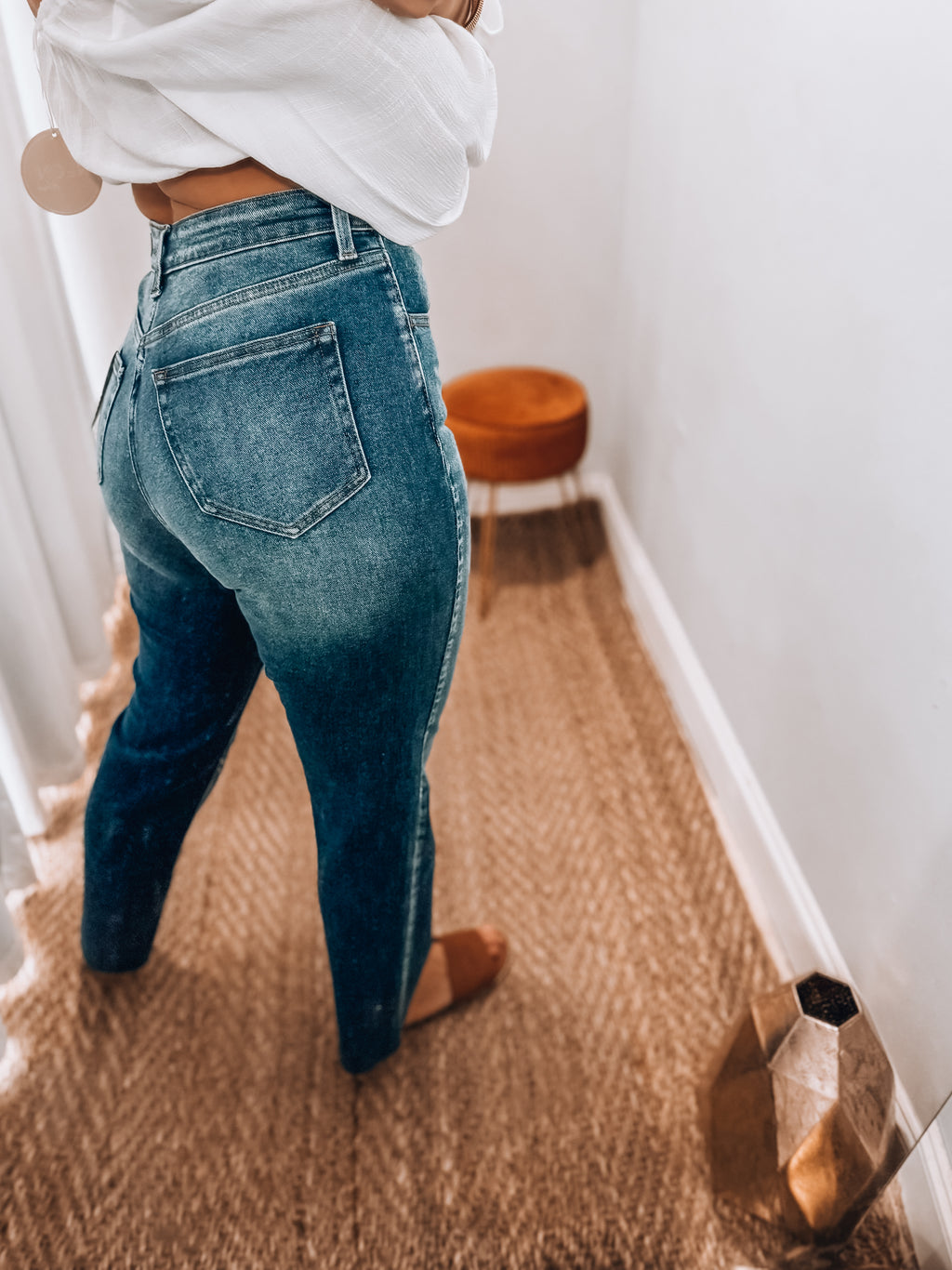 Dark Wash Straight Leg Jeans