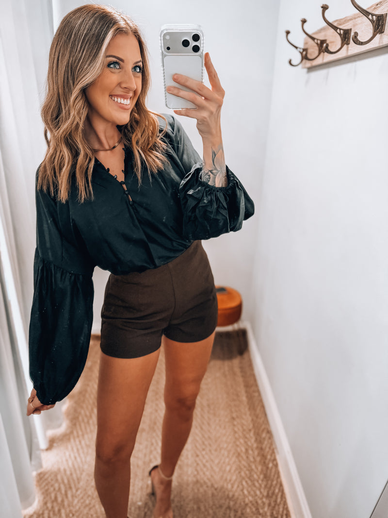 Heirloom Flowey Top | Black