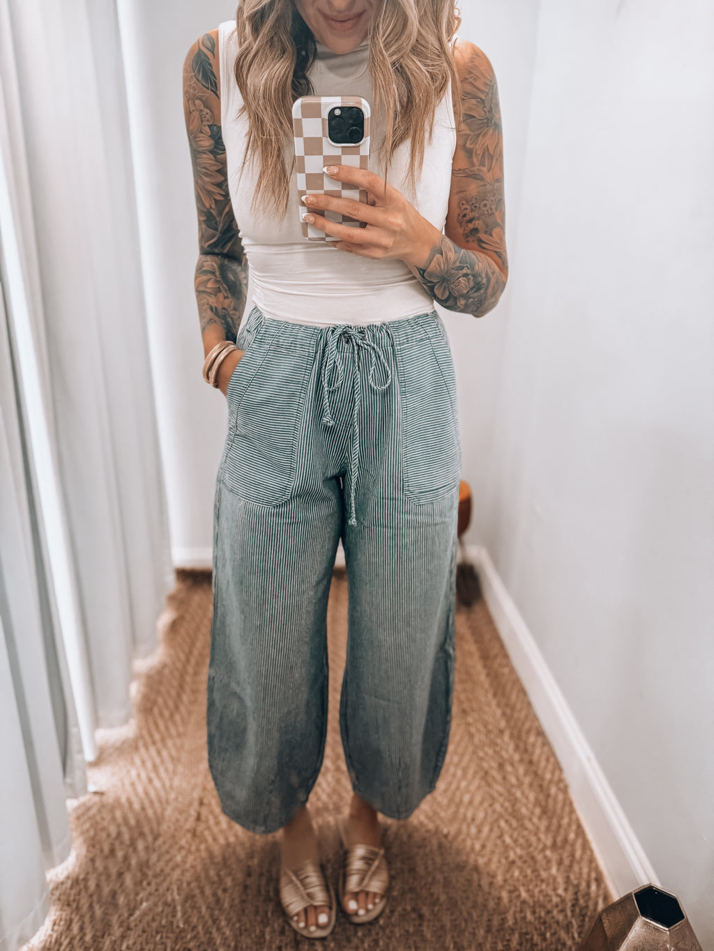 Donna Denim Barrel Joggers