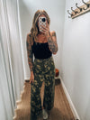 Camo Cropped Jeans