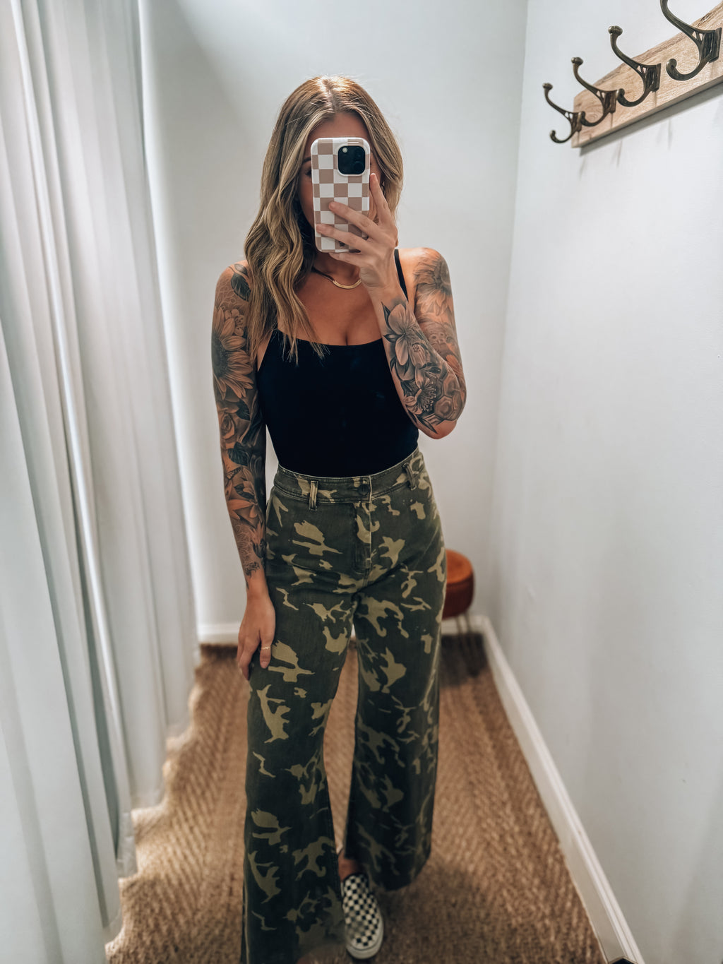 Camo Cropped Jeans