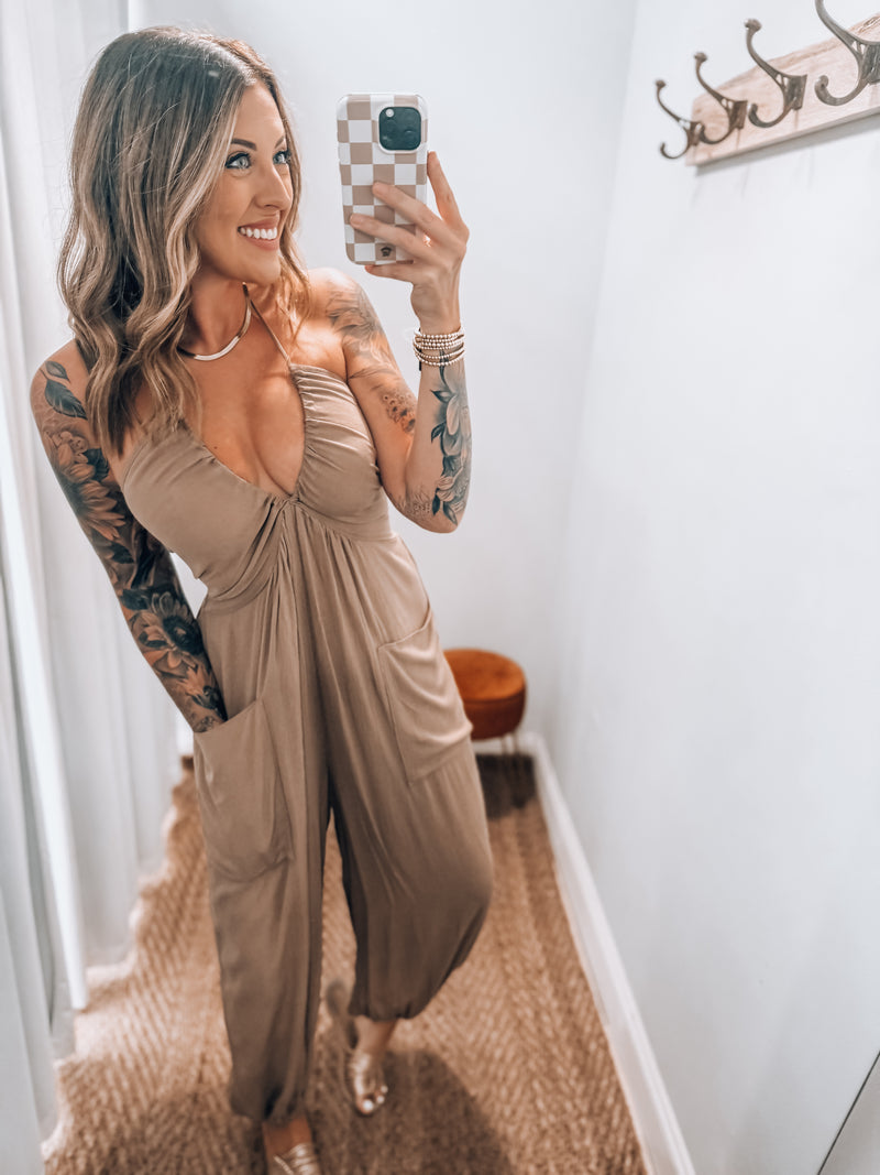 Taylor Jumpsuit | Taupe