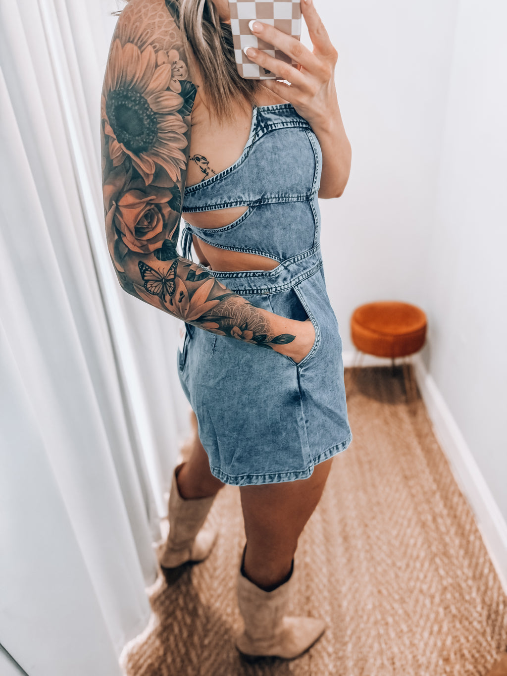 Denim Romper