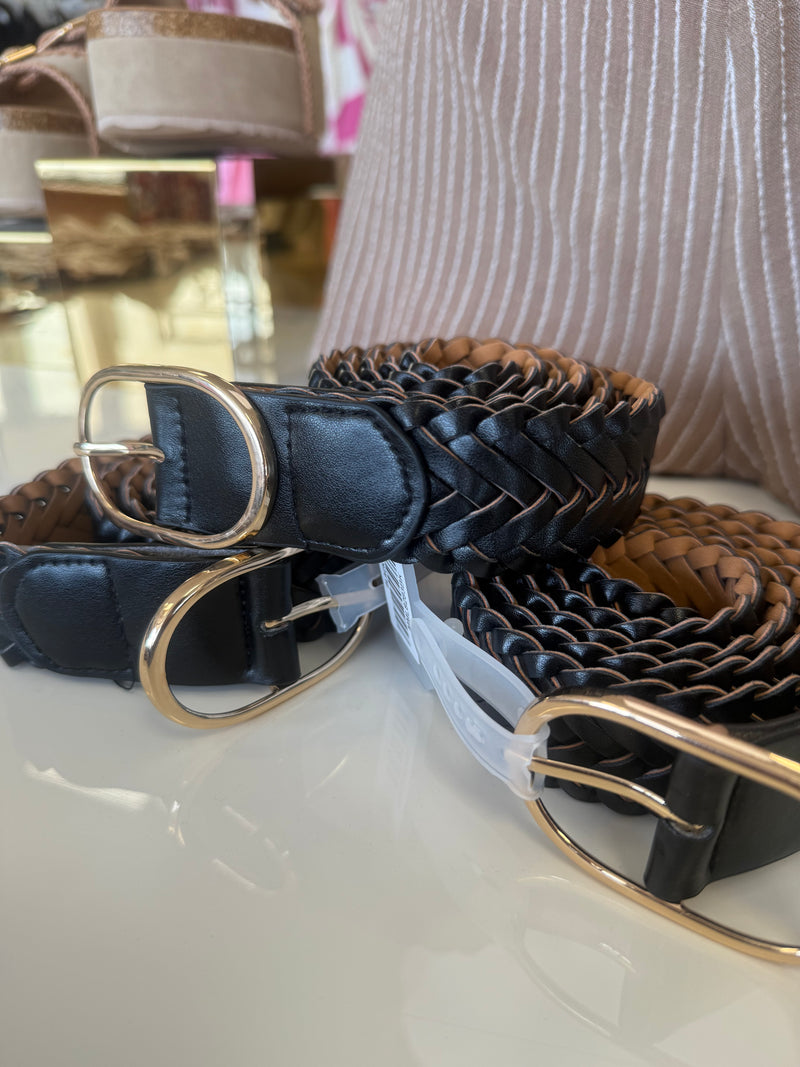 Black Braided Belt