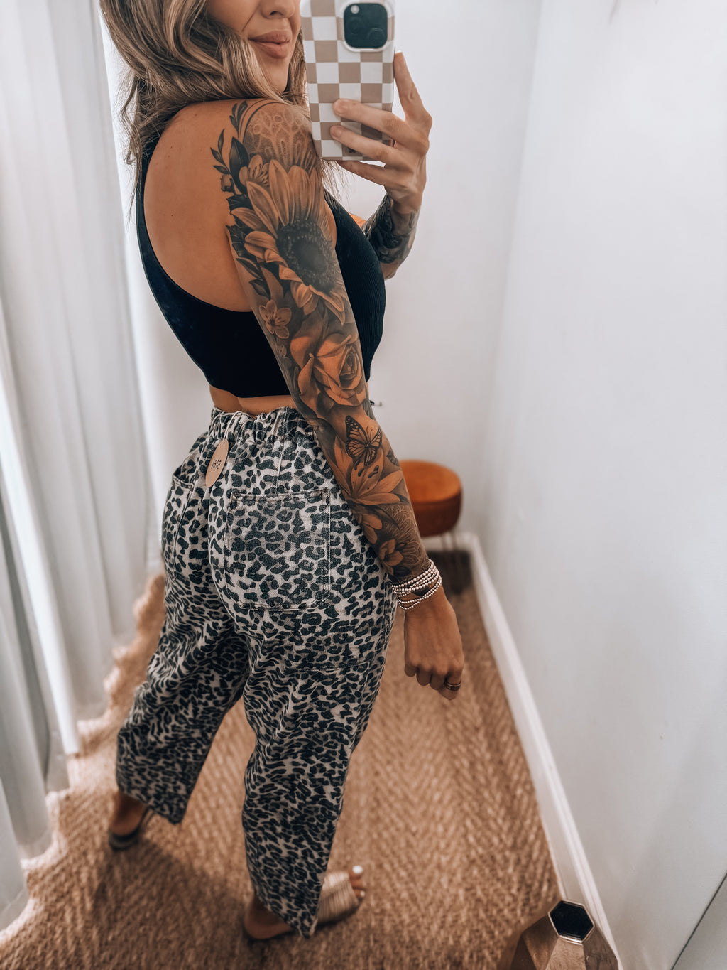 Leopard Denim Joggers