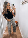 Leopard Denim Joggers