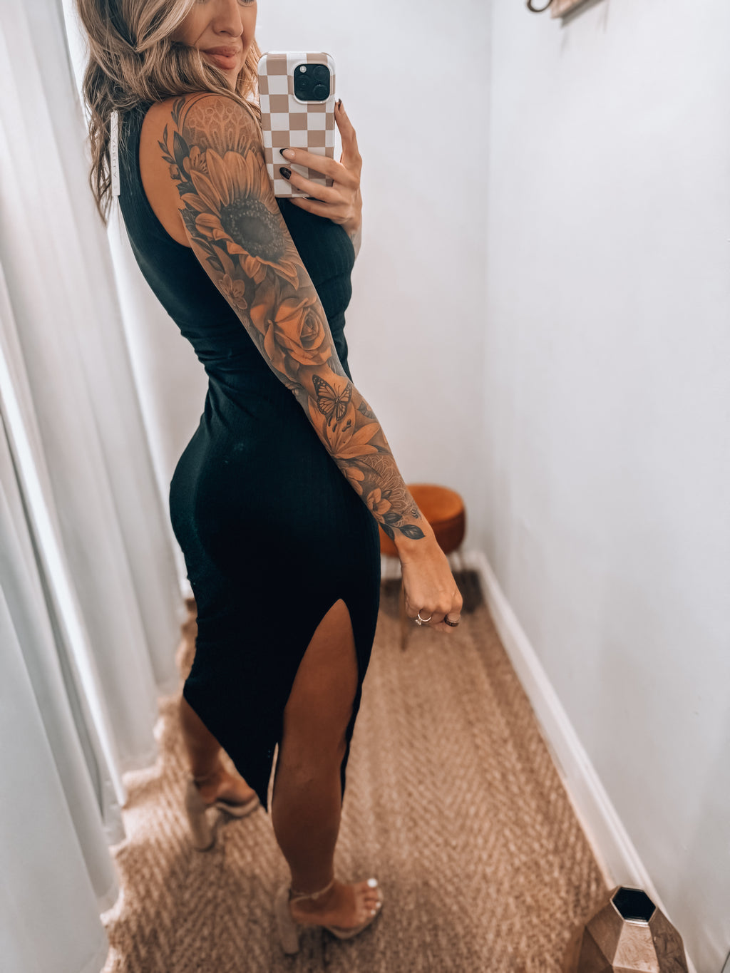 Black Ribbed Dress
