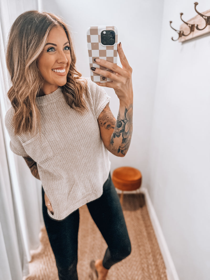 Morgan Knit Top | Taupe